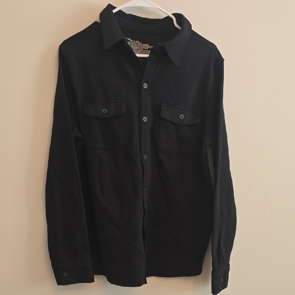 Art Class Boys Black Long Sleeve Button Down Shirt Size XXL 16/18